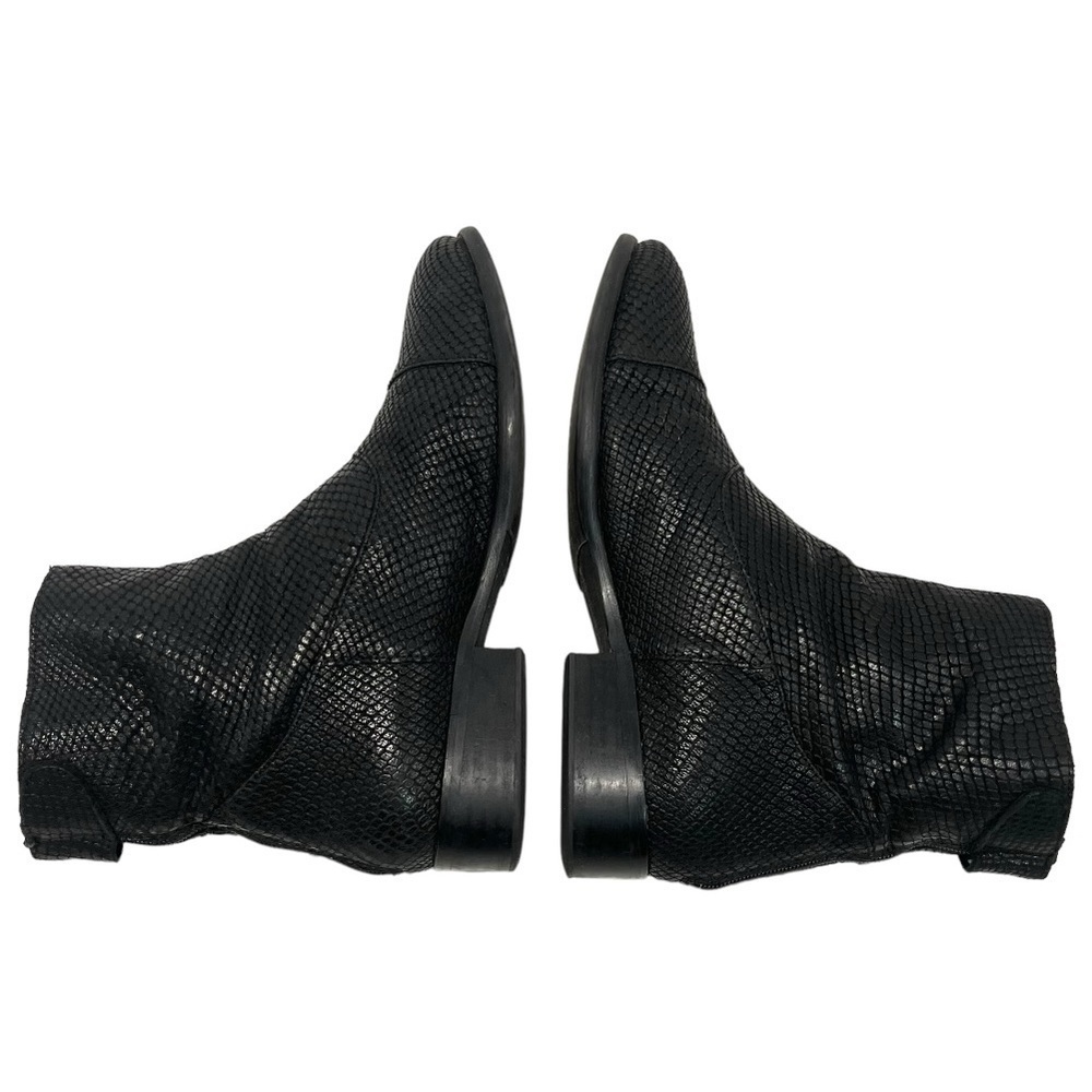 Billi Bi Copenhagen Black Leather Snake Print Almond Toe Casual Booties Women 40 - Picture 10 of 15